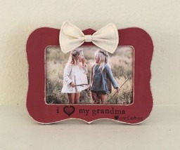 Personalized Picture Frame, Cottage Christmas, 4x6 Personalized Holiday Gift, Rustic Christmas Frame - thumbnail 1