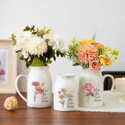 Personalized Wedding Gift For Mother Of The Bride, Mother's Day Mom, Birth Month Flower Vase, Mother The Bride & Groom Ceramic Vase - thumbnail 1
