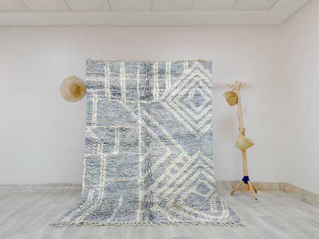 Handwoven Beni Ourain Rug - Authentic Moroccan Berber Carpet Luxurious Wool Floor Bohemian Home Decor - image 1