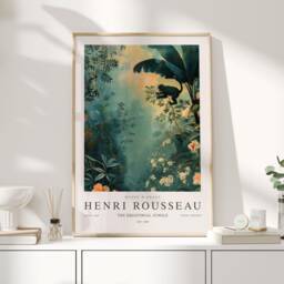 Henri Rousseau Equatorial Jungle, Modern Art, Wall Decor, Art Print, Green Print - thumbnail 1