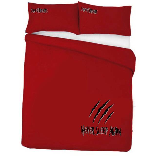 Nightmare Never Sleep Again Red Bedding Duvet Set Double King - image 1