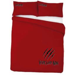 Nightmare Never Sleep Again Red Bedding Duvet Set Double King