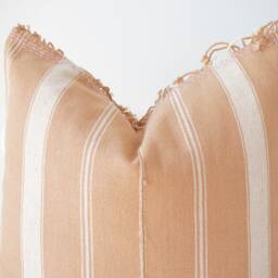 Brown Neutral Tribal Hemp Hand Woven Natural Dye Color Lumbar Pillow Cover - thumbnail 2