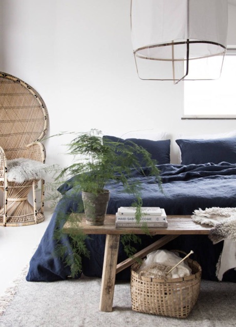 Royal Blue Linen Duvet Cover Pre-Washed Bedding - image 1