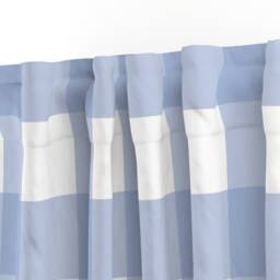 Buffalo Check Curtain Panel - Blue Gingham Classic Plaid Summer Kitchen Decor Custom By Weenkcreative - thumbnail 3