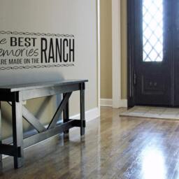 Welcome To The Ranch Vinyl Decal Boots & Barb Wire Wall Art - thumbnail 2