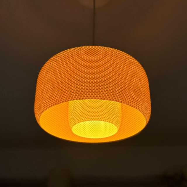 Lola Pendant Lamp, Modern Ripple Mesh Contemporary 3D Printed Lighting - image 1