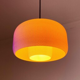 Lola Pendant Lamp, Modern Ripple Mesh Contemporary 3D Printed Lighting - thumbnail 4