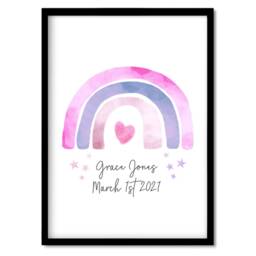 Personalised Rainbow Nursery Prints, Pastel Rainbow Decor, Wall Art, Wall Art Decor, Blue Print - thumbnail 2
