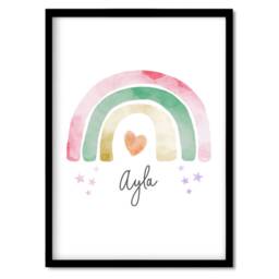 Personalised Rainbow Nursery Prints, Pastel Rainbow Decor, Wall Art, Wall Art Decor, Blue Print - thumbnail 3
