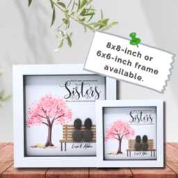 Personalised Sister Pebble Art Picture Handmade Gift - thumbnail 3