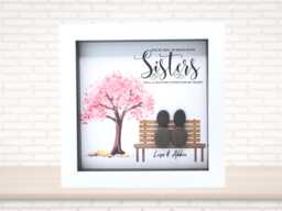 Personalised Sister Pebble Art Picture Handmade Gift - thumbnail 1