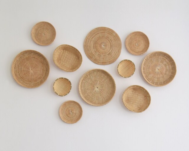 Woven Seagrass Basket Wall Decor Set Of 11 - Boho Art - image 1