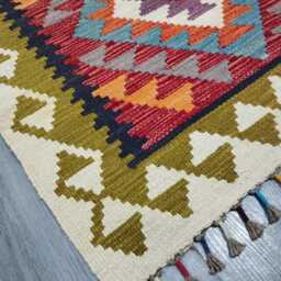 Kilim Rug Multicolour, Handmade Artisan Afghan Turkish Scandinavian Navajo Bohemian Flatweave Wool Multicolour 126x78 cm - thumbnail 2