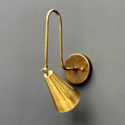 1950S Mid Century Modern Brass Swing Arm Reading Light Wall Sconce Lighting Fixtures Luxury Unique Light - thumbnail 2