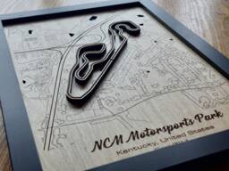 Ncm Motorsports Park Wall Art Laser Engraved Wood, Track Day Gift - thumbnail 1