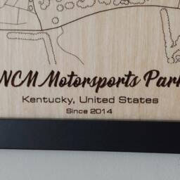 Ncm Motorsports Park Wall Art Laser Engraved Wood, Track Day Gift - thumbnail 3