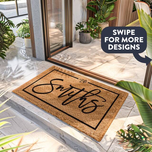 Custom Design Personalized Doormat - Gift For Family Dad Mom Him Her Grandparent - image 1