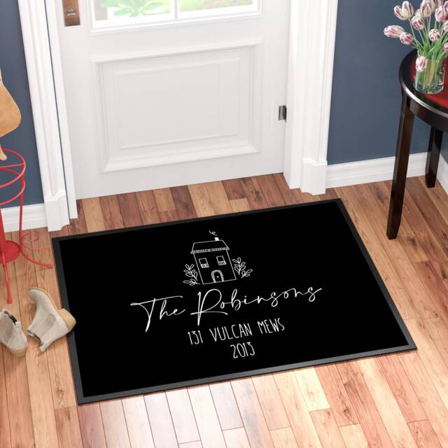 Personalised Custom Printed Family Name Home Doormat, Street, Address Ideal Gift For Him/Her - image 1