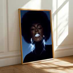 Afrocentric Grillz Portrait Poster - Modern Glamour Wall Art - Poster Only - thumbnail 3