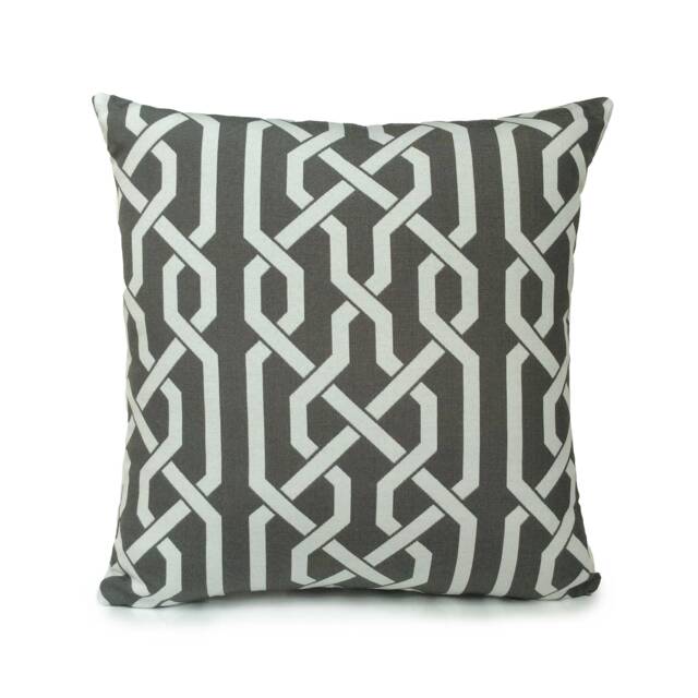 Off White & Gray Pillow, Throw Pillow Cover, Decorative Cushion Pillowcase, Accent Home Decor, Cotton Blend - image 1