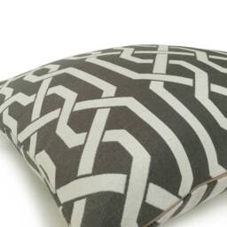 Off White & Gray Pillow, Throw Pillow Cover, Decorative Cushion Pillowcase, Accent Home Decor, Cotton Blend - thumbnail 3