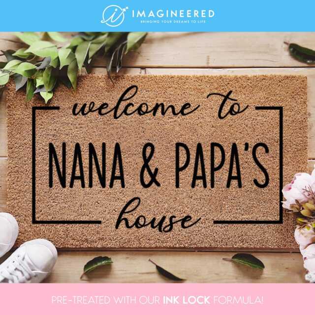 Personalized Grandparents Welcome Door Mat - Custom Doormat For Grandparent Gifts Coir Home Decor Christmas Gift For Nana & Papa - image 1