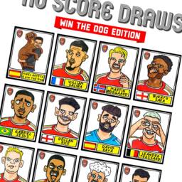 Arsenal Vol 3 - No Score Draw Win The Dog Edition A3 Print Of 24 Hand-Drawn Panini-style Wonky Doodles Arteta's Arsenal's 23/24 Pl Team - thumbnail 3