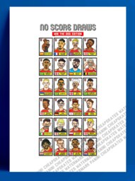 Arsenal Vol 3 - No Score Draw Win The Dog Edition A3 Print Of 24 Hand-Drawn Panini-style Wonky Doodles Arteta's Arsenal's 23/24 Pl Team - thumbnail 1