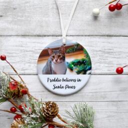 Personalized Pet Photo Christmas Bauble, Cat Ornament, Gift - thumbnail 3