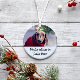 Personalized Pet Photo Christmas Bauble, Cat Ornament, Gift - thumbnail 2