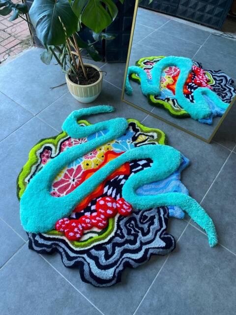 The Backyard 3D Fluffy Handmade Tufted Rug - image 1