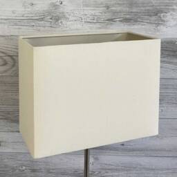 Calico Cream Rectangular Lampshade, Metallic Table Floor Handmade Lampshade - thumbnail 3
