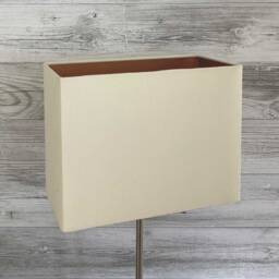 Calico Cream Rectangular Lampshade, Metallic Table Floor Handmade Lampshade - thumbnail 2