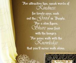 For Attractive Lips Speak Kindness Audrey Hepburn Inspirational Women Vinyl Lettering Wall Decal Decoration Quote Sticker Art Decor In58 - thumbnail 1
