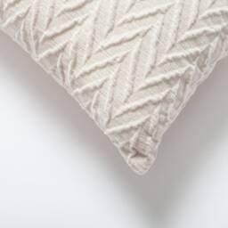 Navy Blue Chevron Lumbar Pillow Cover Modern Woven Throw - thumbnail 4