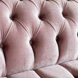 British Handmade 4 Seater Dusty Pink Velvet Chesterfield Sofa - thumbnail 4