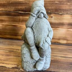 Stone Garden Detailed Thinking Pixie Gnome Fairy Beard Hat Statue Ornament Gift - thumbnail 4