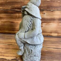 Stone Garden Detailed Thinking Pixie Gnome Fairy Beard Hat Statue Ornament Gift - thumbnail 2