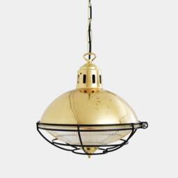 Marlow Vintage Cage Glass Pendant Light 12.5'' Ip20 - thumbnail 2