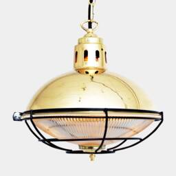 Marlow Vintage Cage Glass Pendant Light 12.5'' Ip20 - thumbnail 1