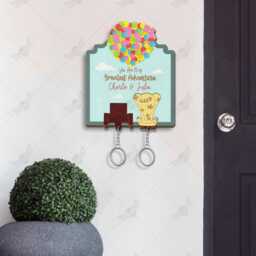 You Are My Greatest Adventure Up Movie Couple Keychain Holder, Carl & Ellie Key, Personalized Hanger For Wall Hanging - thumbnail 2