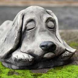 Outdoor Cocker Spaniel Statue Cement Sculpture Stone Dog Figure Concrete Pet Ornament Spaniel Lover Gift Handmade Yard Art - thumbnail 3