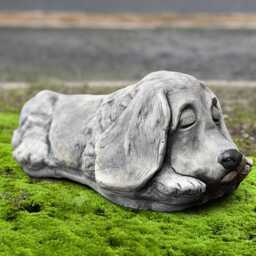 Outdoor Cocker Spaniel Statue Cement Sculpture Stone Dog Figure Concrete Pet Ornament Spaniel Lover Gift Handmade Yard Art - thumbnail 4