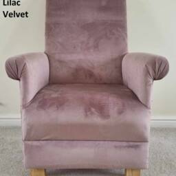Handcrafted Velvet Adult Armchair Accent Chair Statement Grey Black Navy Blue Red Mustard Nursery Bedroom Lounge - thumbnail 3
