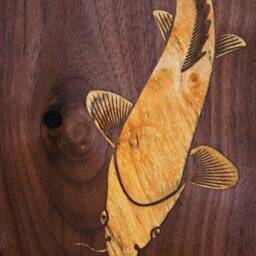 Koi Wood Block Wall Art - thumbnail 3