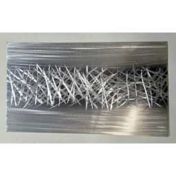 Abstract Metal Wall Art, Silver Black, R Toomer Static. Indoor Outdoor - thumbnail 4