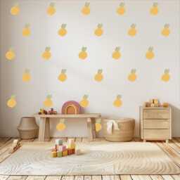 Lemon Wall Stickers Nursery Decor Citrus Decals Yellow Fruit Art Kids Bedroom - thumbnail 3