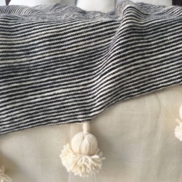 Gorgeous Wool Pom Blankets Made By Berber Weavers , Handloomed, Pompom Blanket, Moroccan Throw , Bed Spread, Bed Cover