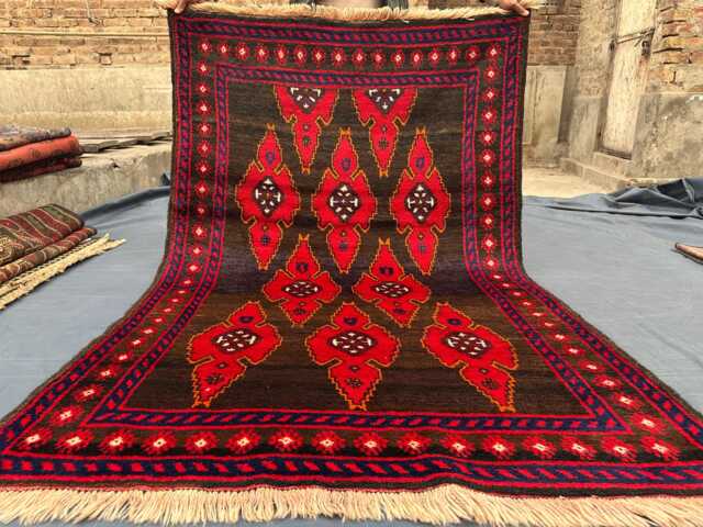 Tribal Handmade Moroccan High Pile Rug, One Of Kind 4.5x7 Ft - image 1